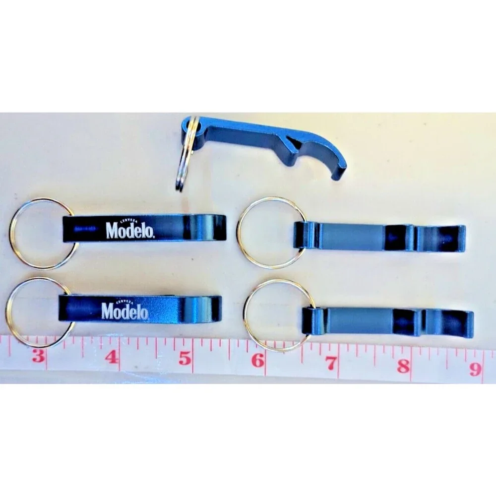 BOGO Free Modelo Especial 5‑Pack Blue Key Chain Bottle Openers, Solid Aluminum